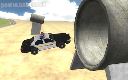 fast police car driving 3d