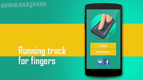 fingers running track