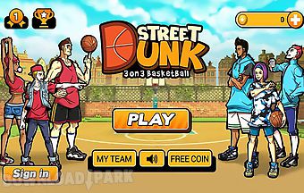 Street dunk 3 on 3 basketball