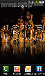 fire clock live wallpaper