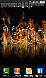 fire clock live wallpaper