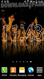 fire clock live wallpaper