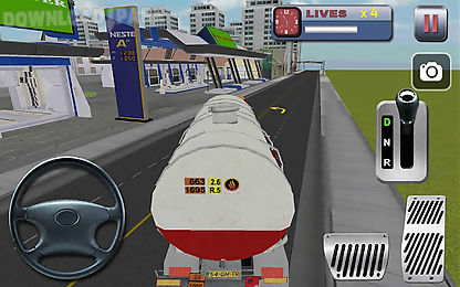 oil truck transporter 3d