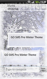 winter theme for go sms pro