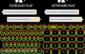 Keyboard neon rasta