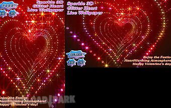 Tunnel glitter spark heart 3d