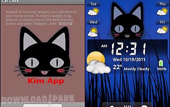 Cat clock & weather forecast