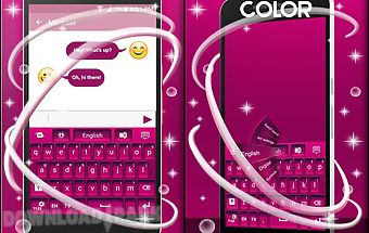 Keyboard color pink theme