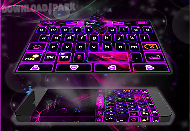 purple flame go keyboard theme