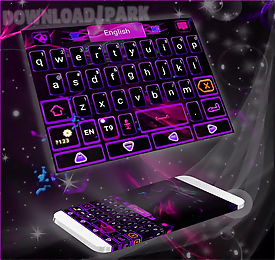 purple flame go keyboard theme