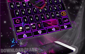 Purple flame go keyboard theme