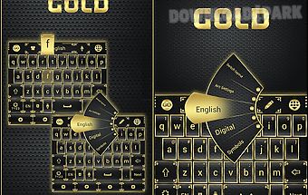 Gold emoji go keyboard theme