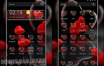 Red love heart theme