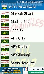 live tv pak and world channels