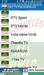 live tv pak and world channels