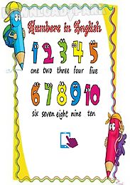 numbers 1 to 10 english