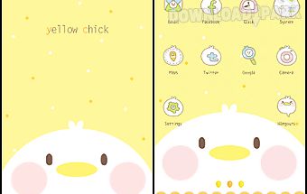 Yellow chick go launcher theme