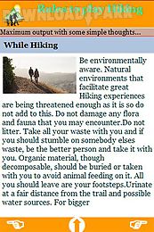 rules to play hiking