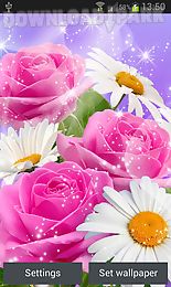 glitter flowers live wallpaper