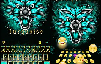 Turquoise emoji keyboard theme
