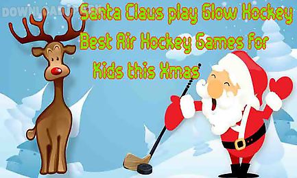 santa claus play glow hockey - best game for xmas