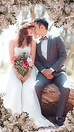 wedding couple photo montage