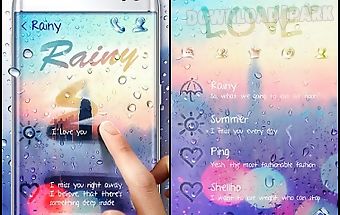 (free) go sms rainy theme