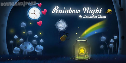 rainbow night go launchertheme