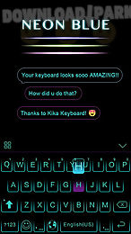 neon blue kika keyboard theme