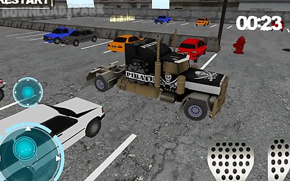 truck driver parking 3d