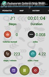 pedometer calories map walklog