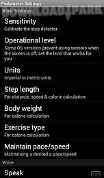 pedometer calories map walklog