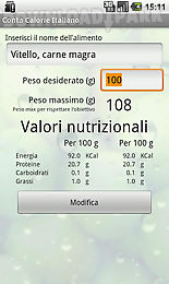 conta calorie italiano demo