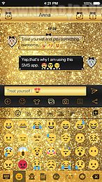 gold glitter emoji keyboard
