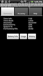 battery left widget