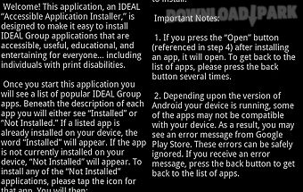 Ideal accessible app installer