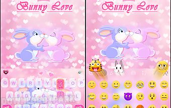 Bunny love emoji keyboardtheme