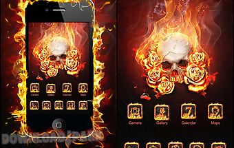 Flame skull go launcher theme