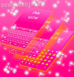 pink glow go keyboard theme