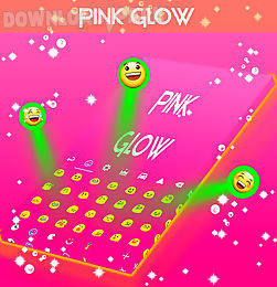 pink glow go keyboard theme