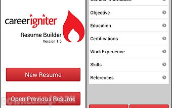 Career igniter resume builder