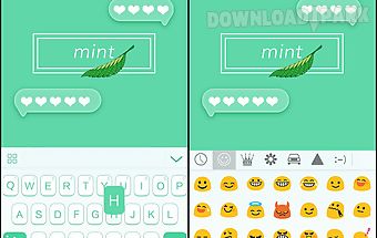 Mint theme for emoji keyboard