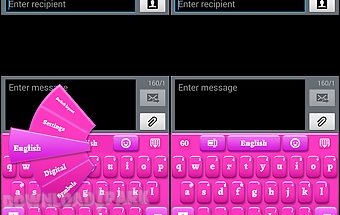 Pink keyboard for smartphone