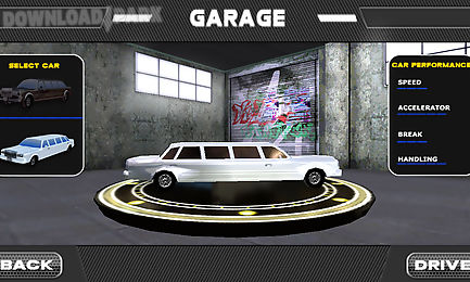 3d limousine car parking