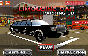 3d limousine car parking