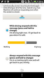 safe driving text machine