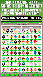 skins for minecraft pe & pc