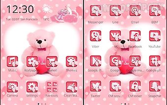 Pink teddy love theme
