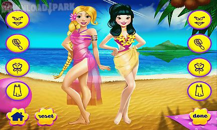 dress up rapunzel and snow to summer
