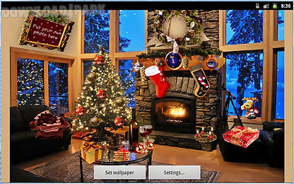 christmas fireplace lwp